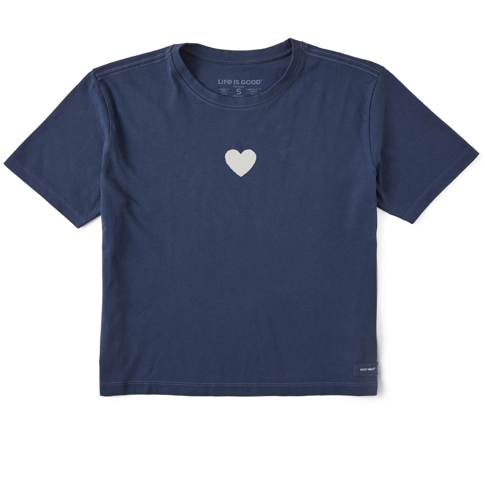 Women's Bert's Heart Short Sleeve Crusher Boxy Tee Life is Good