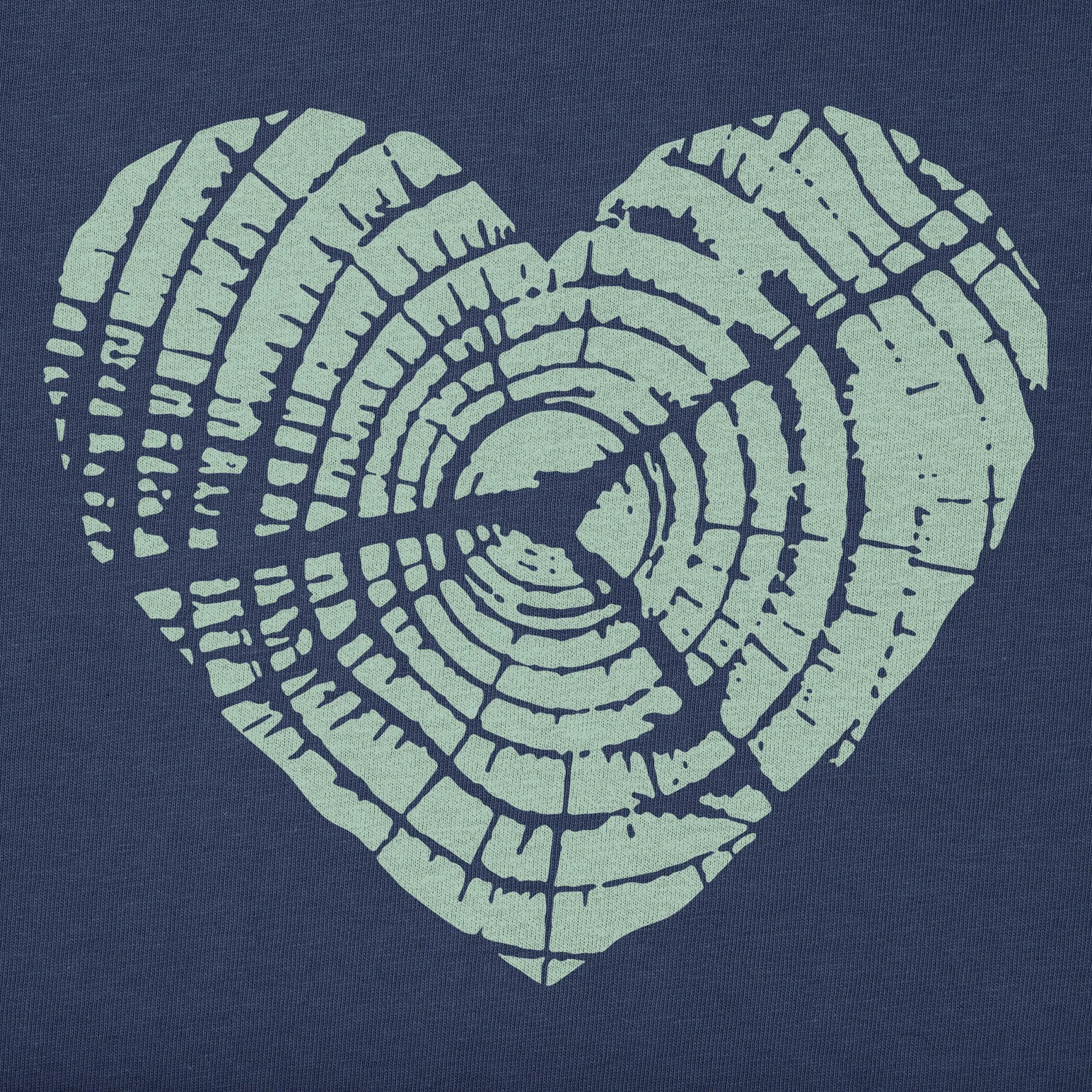 Women's Bert's Hickory Heart Short Sleeve Crusher Boxy Tee Life is Good
