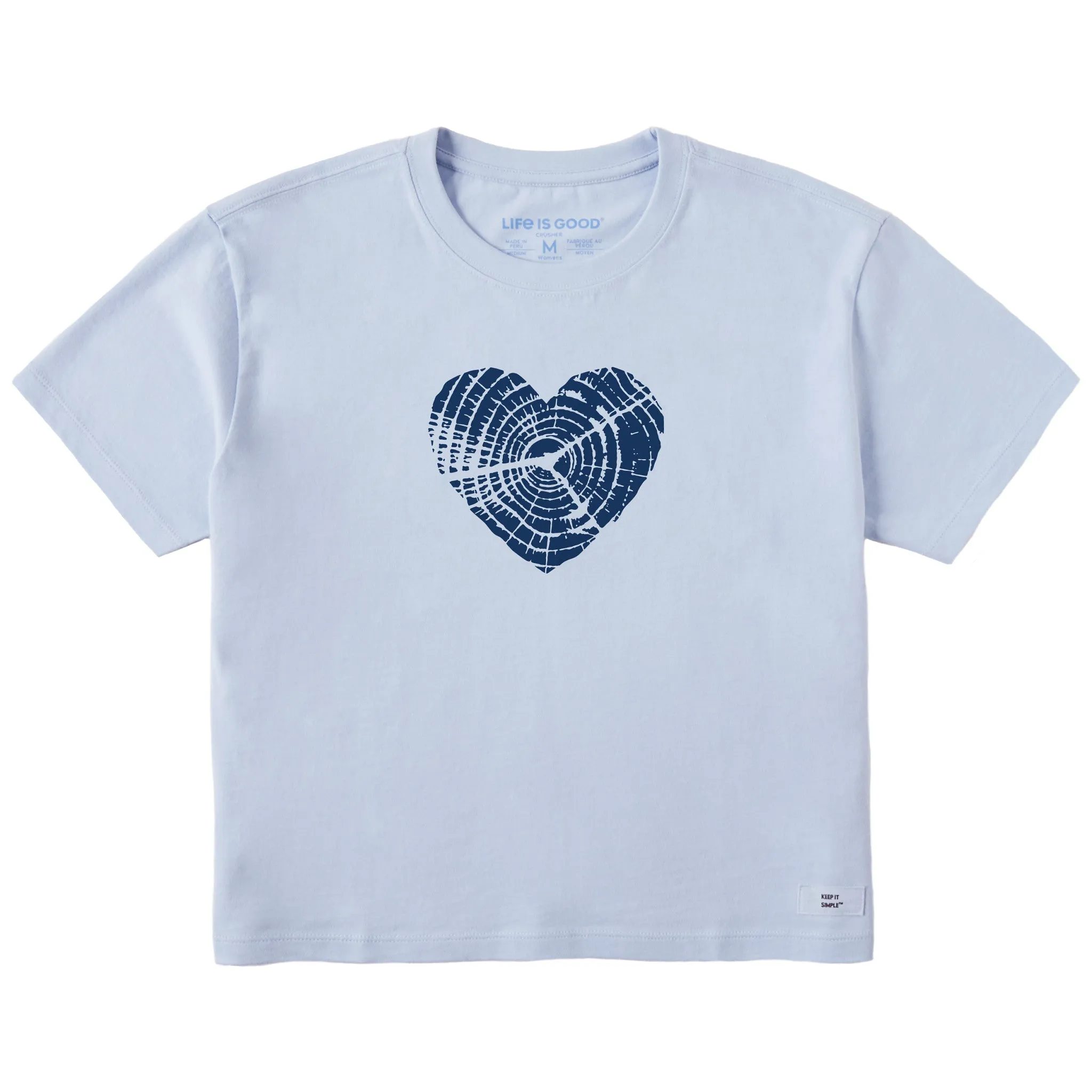 Women's Bert's Hickory Heart Short Sleeve Crusher Boxy Tee Life is Good