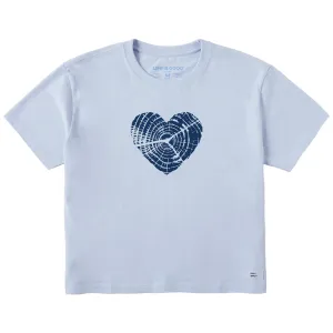 Women's Bert's Hickory Heart Short Sleeve Crusher Boxy Tee Life is Good