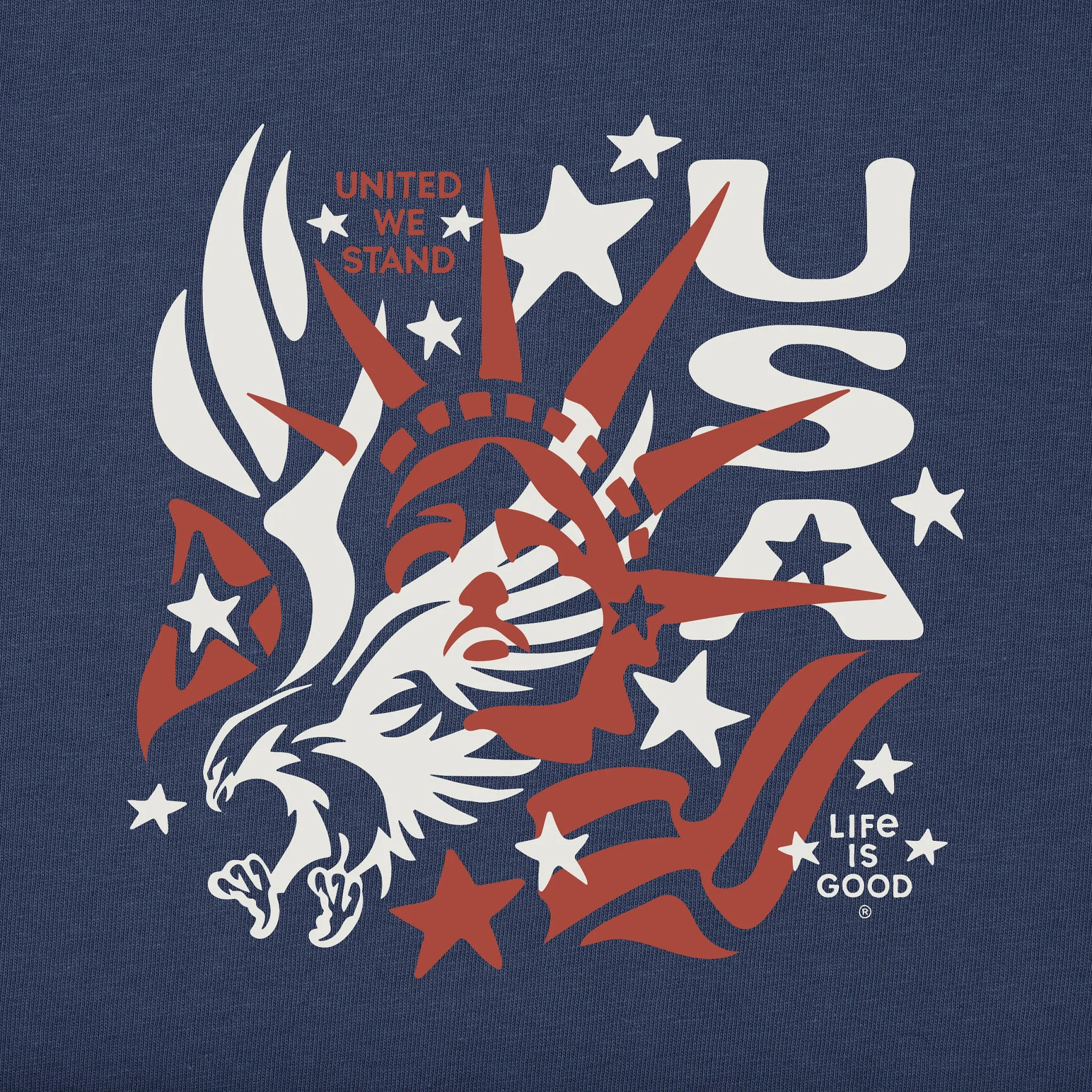 Women's Bert's Liberty medley Short Sleeve Crusher Tee Life is Good