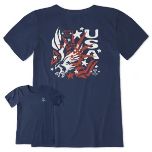Women's Bert's Liberty medley Short Sleeve Crusher Tee Life is Good