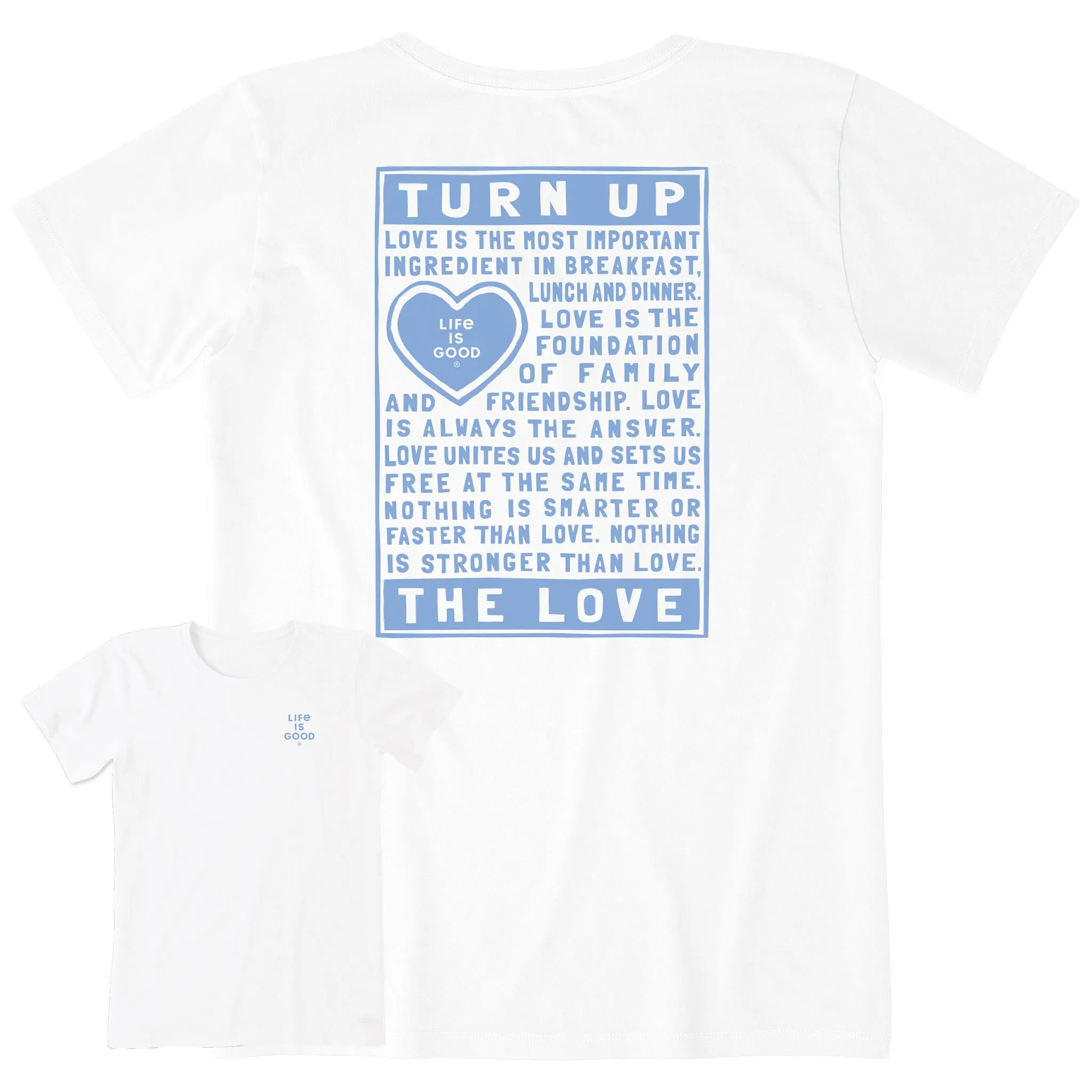 Women's Berts Love Manifesto Short Sleeve Crusher Tee Life is Good