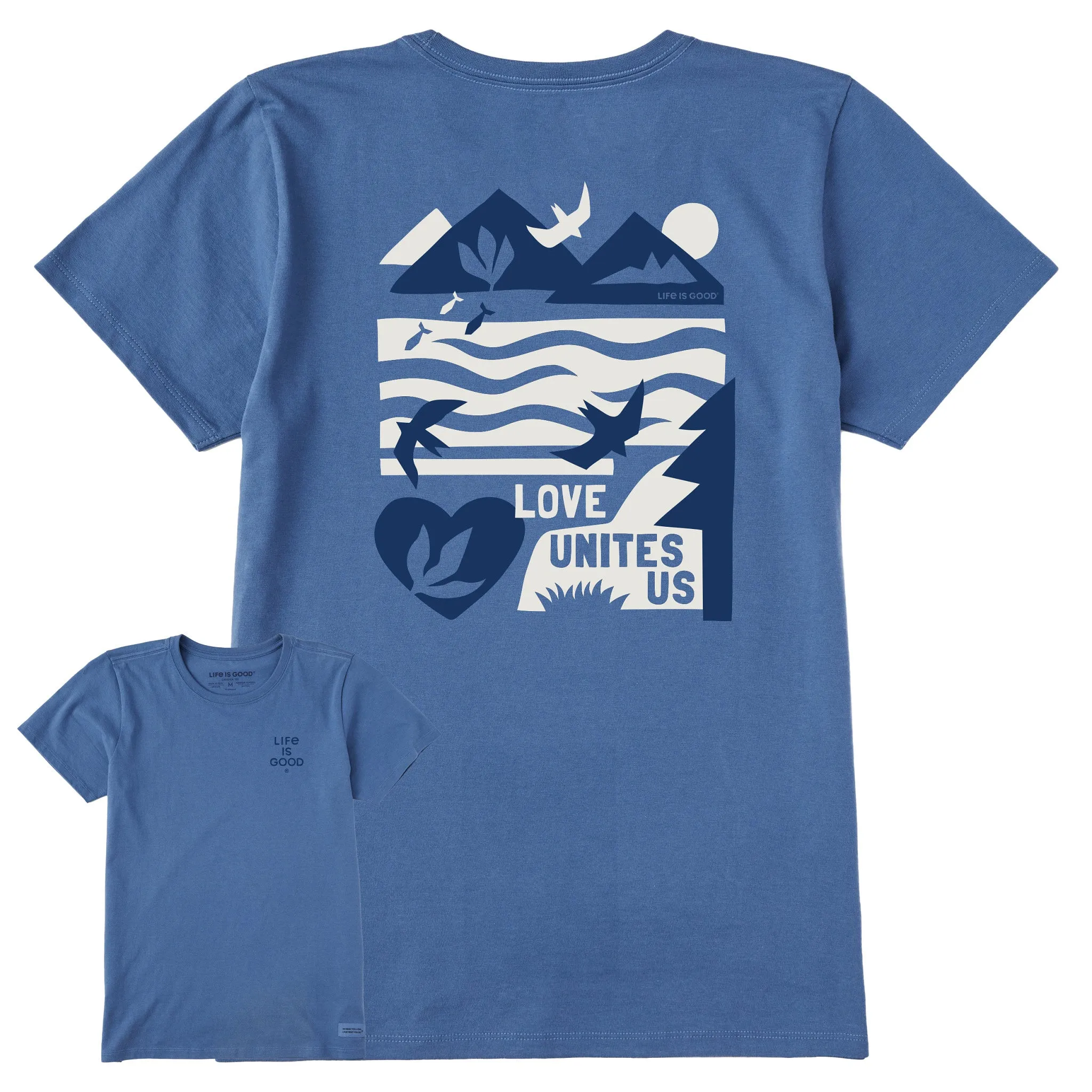 Women's Bert's Lovescape Medley Short Sleeve Crusher Tee Life is Good