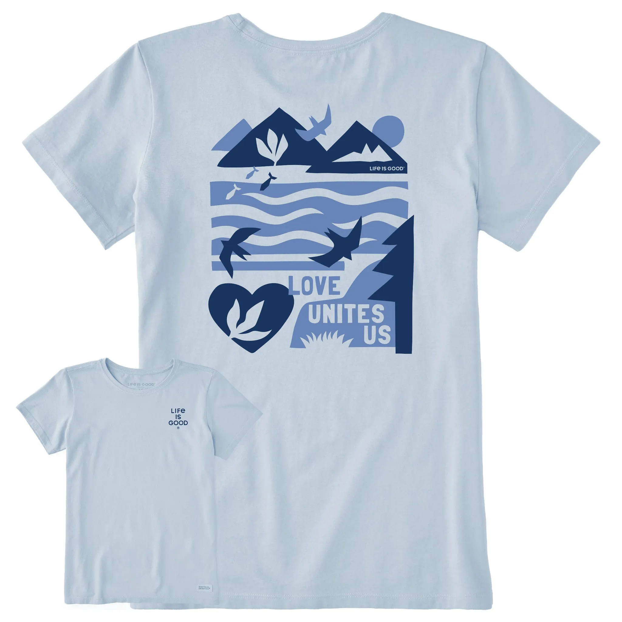 Women's Bert's Lovescape Medley Short Sleeve Crusher Tee Life is Good