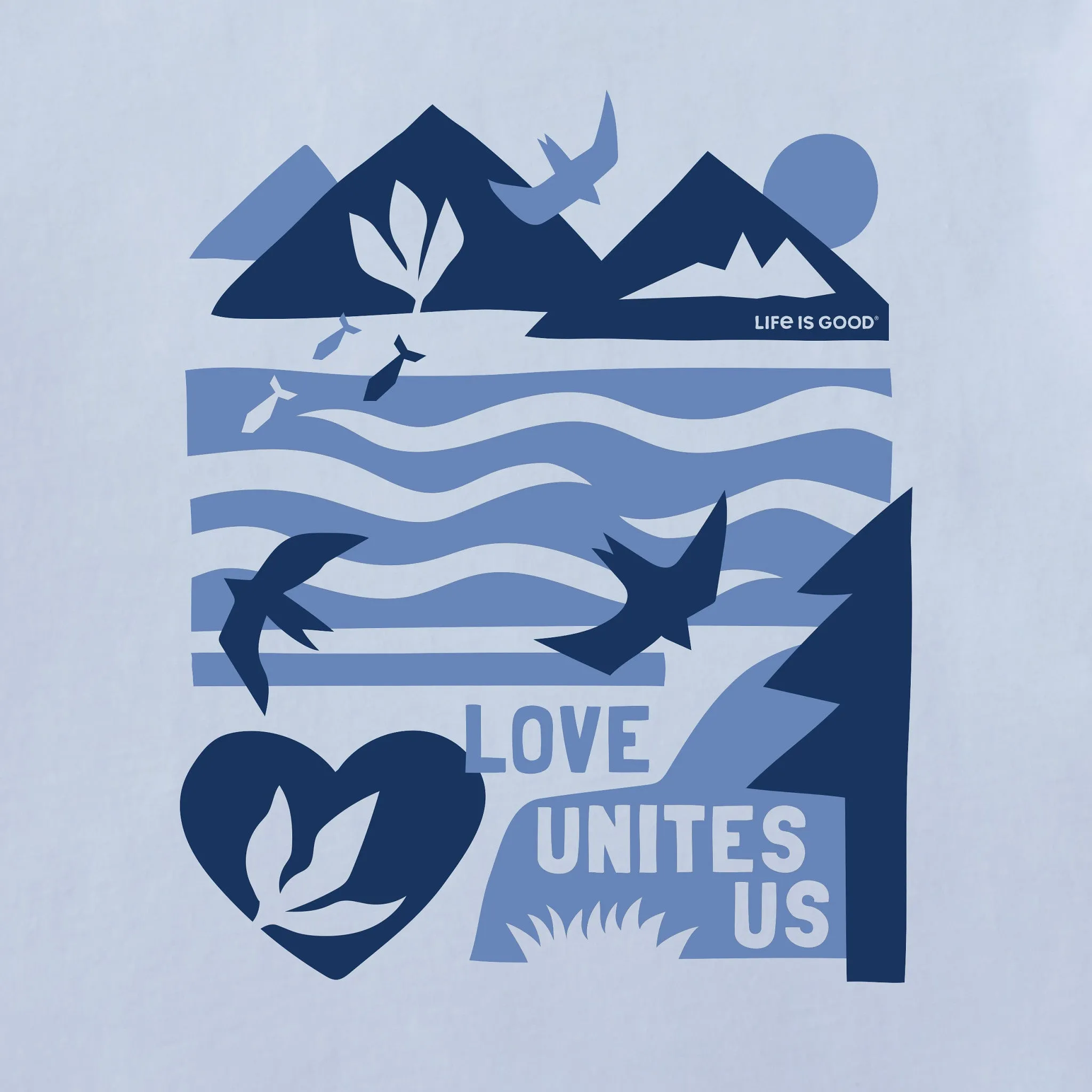 Women's Bert's Lovescape Medley Short Sleeve Crusher Tee Life is Good