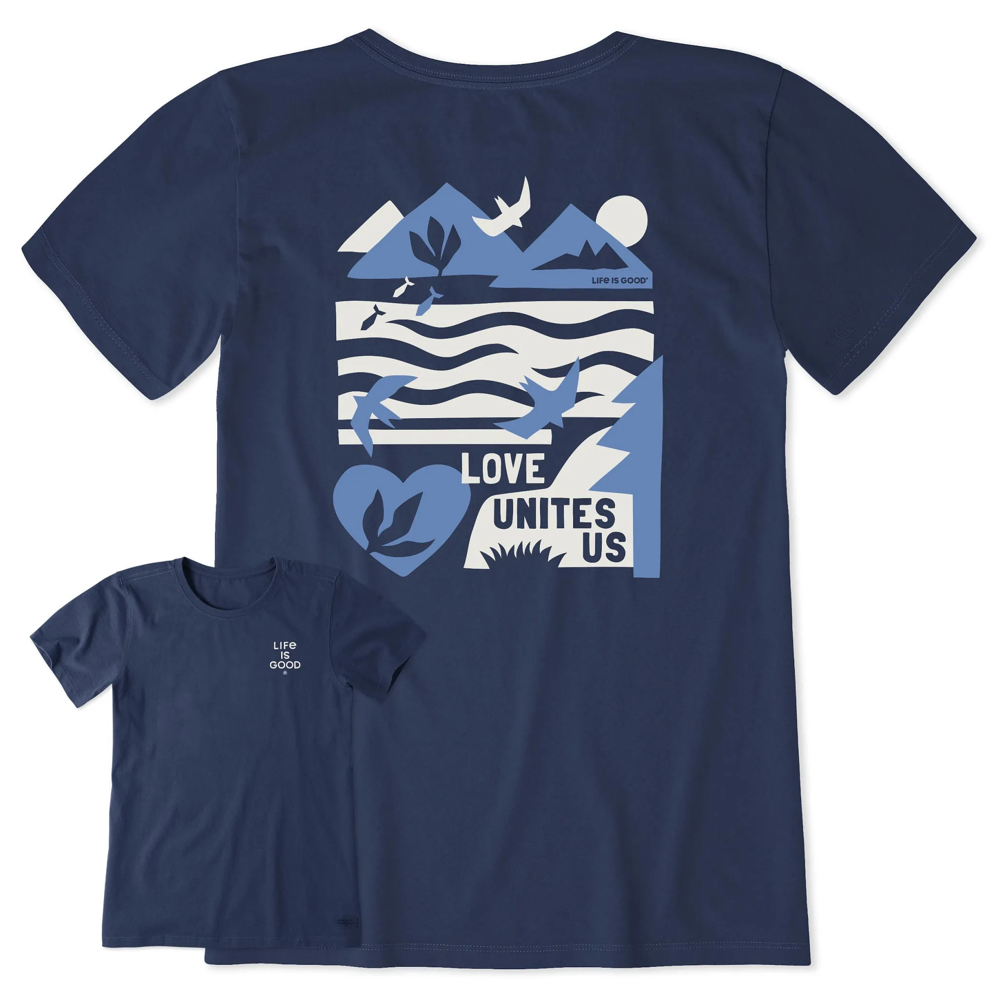 Women's Bert's Lovescape Medley Short Sleeve Crusher Tee Life is Good