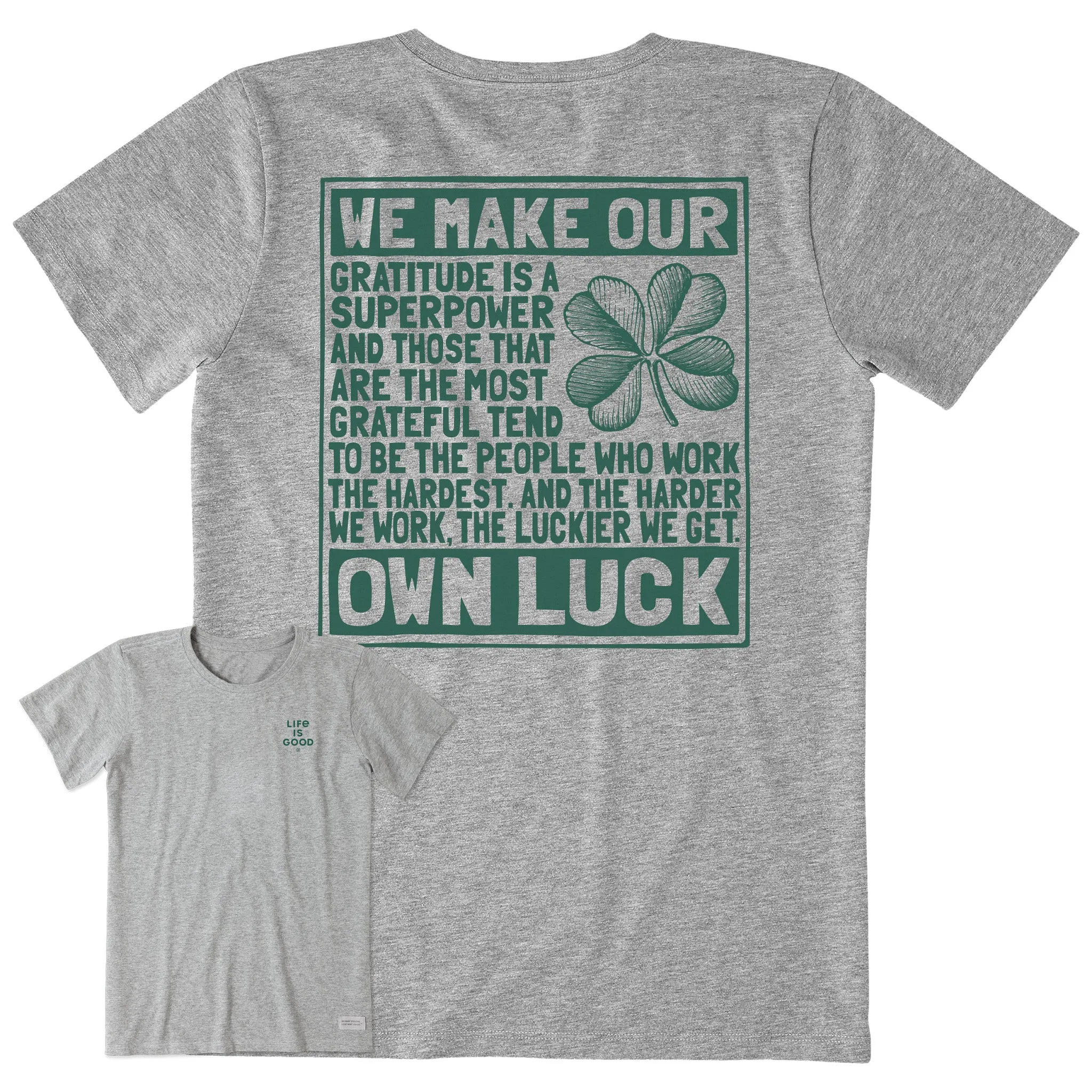 Women's Berts Luck Manifesto Short Sleeve Crusher Tee Life is Good