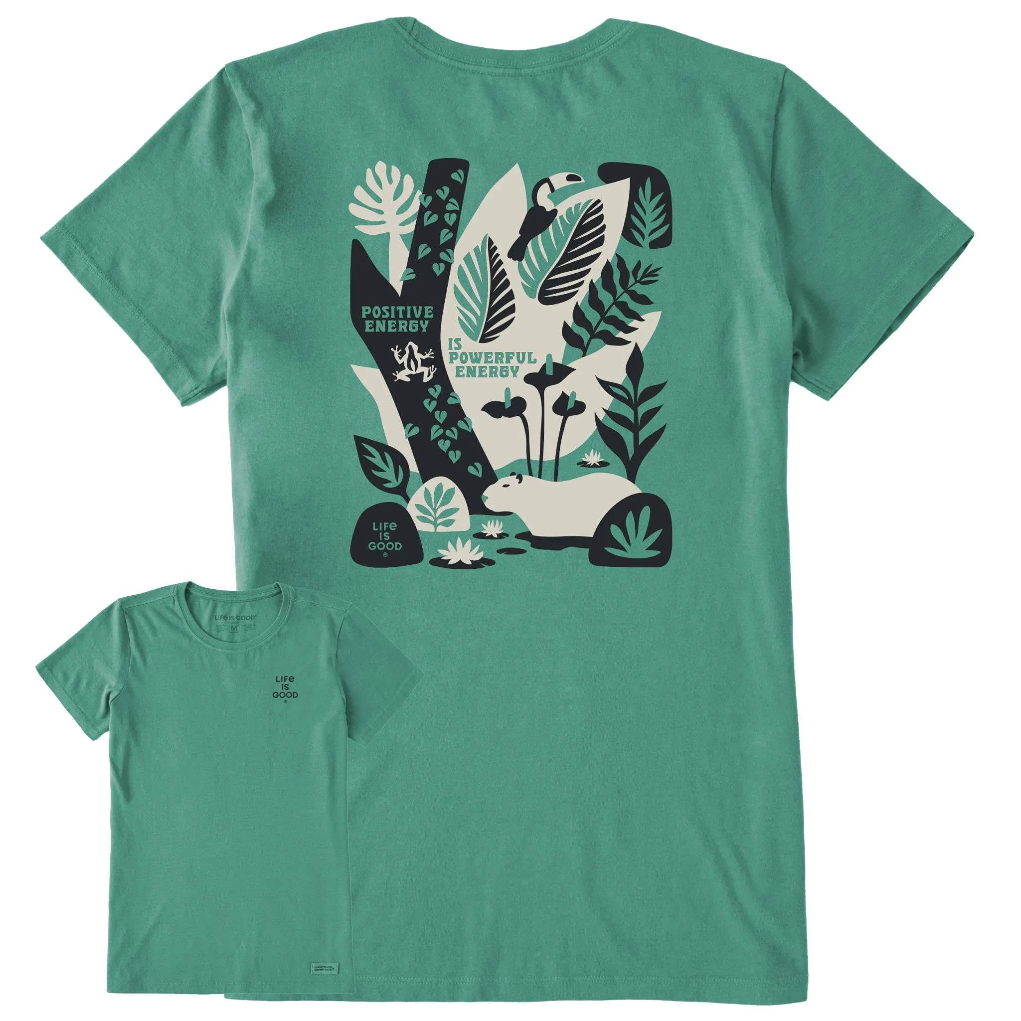 Women's Bert's Rainforest Medley Short Sleeve Crusher Tee Life is Good