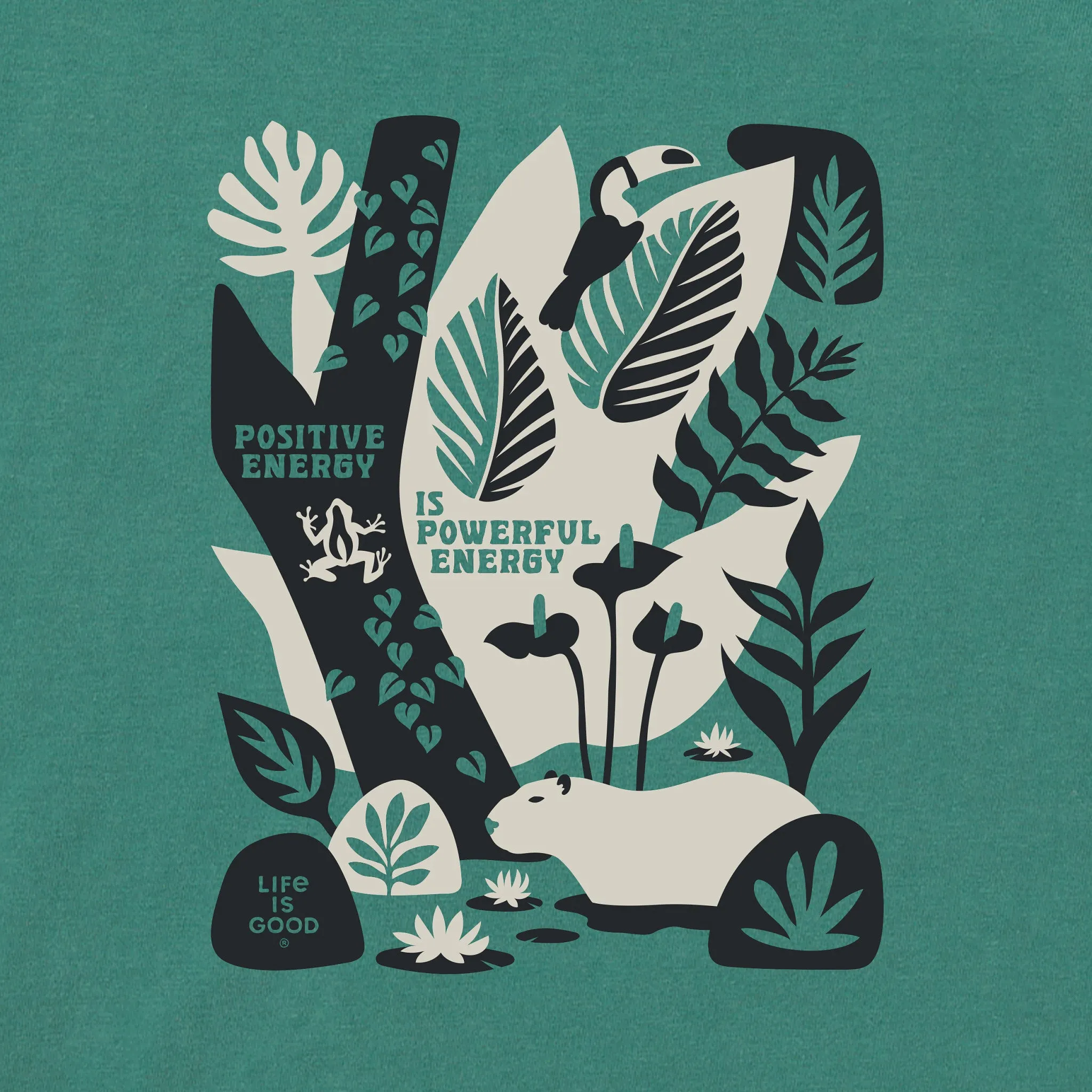 Women's Bert's Rainforest Medley Short Sleeve Crusher Tee Life is Good