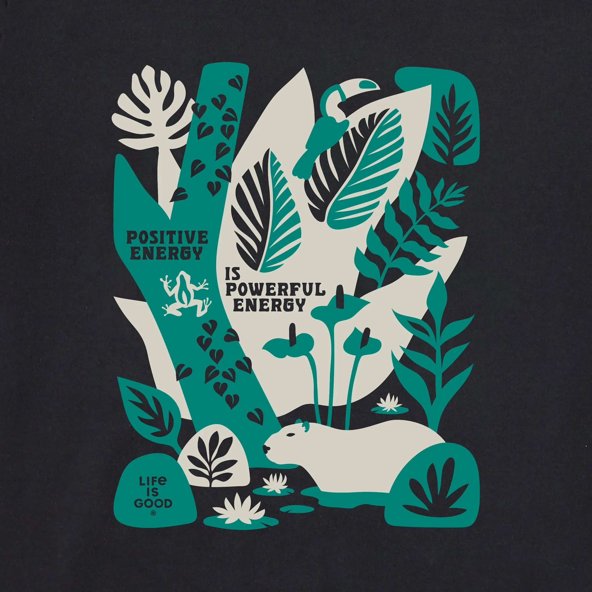 Women's Bert's Rainforest Medley Short Sleeve Crusher Tee Life is Good