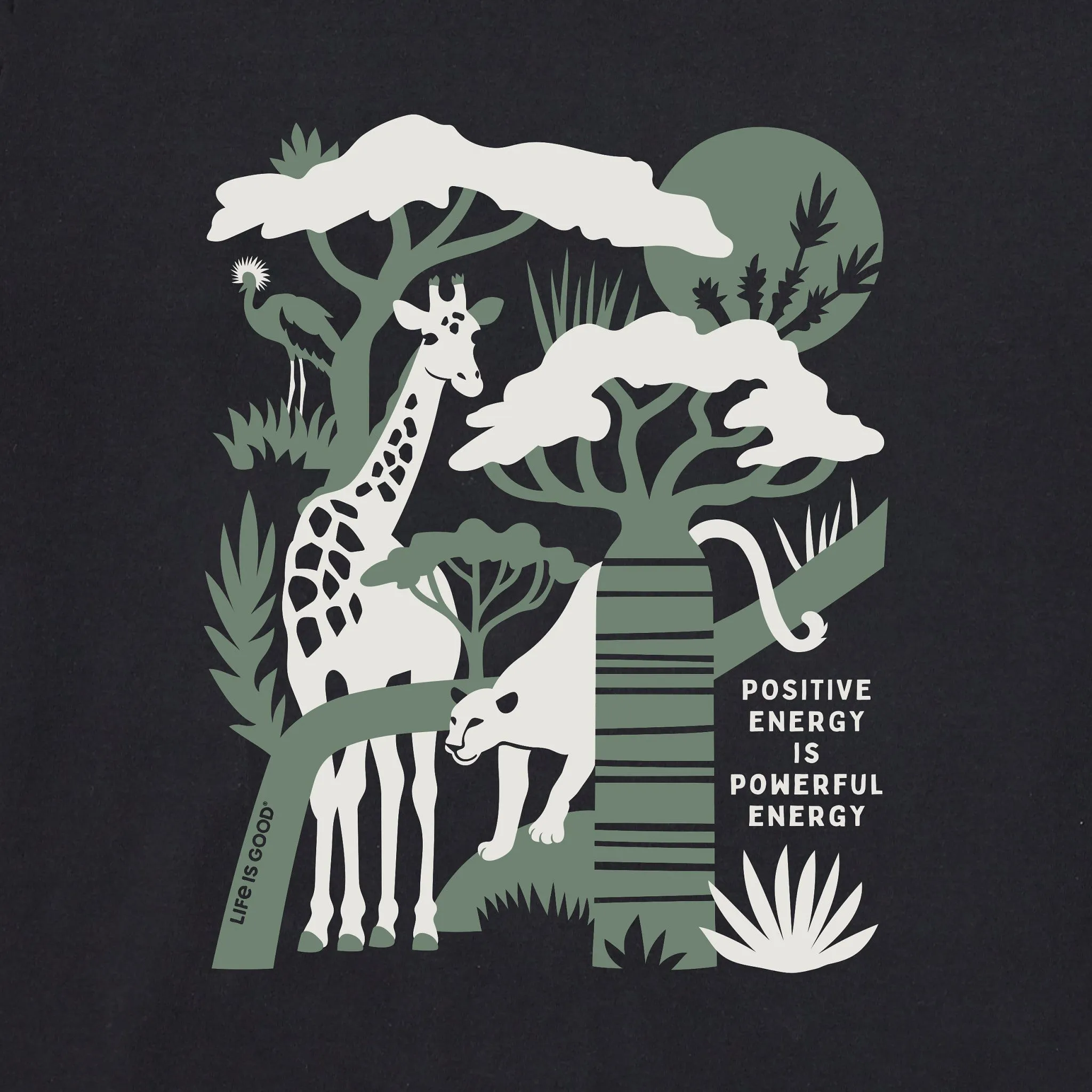 Women's Bert's Safari Medley Short Sleeve Crusher Tee Life is Good