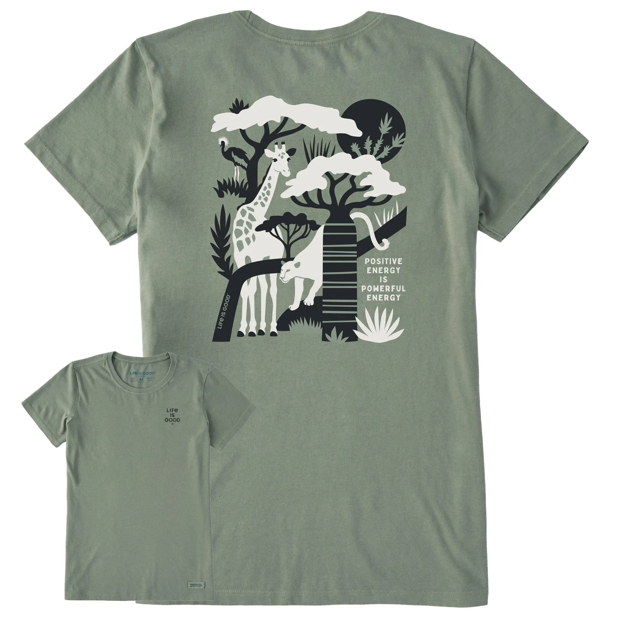 Women's Bert's Safari Medley Short Sleeve Crusher Tee Life is Good