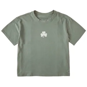 Women's Bert's Shamrock Short Sleeve Crusher Boxy Tee Life is Good