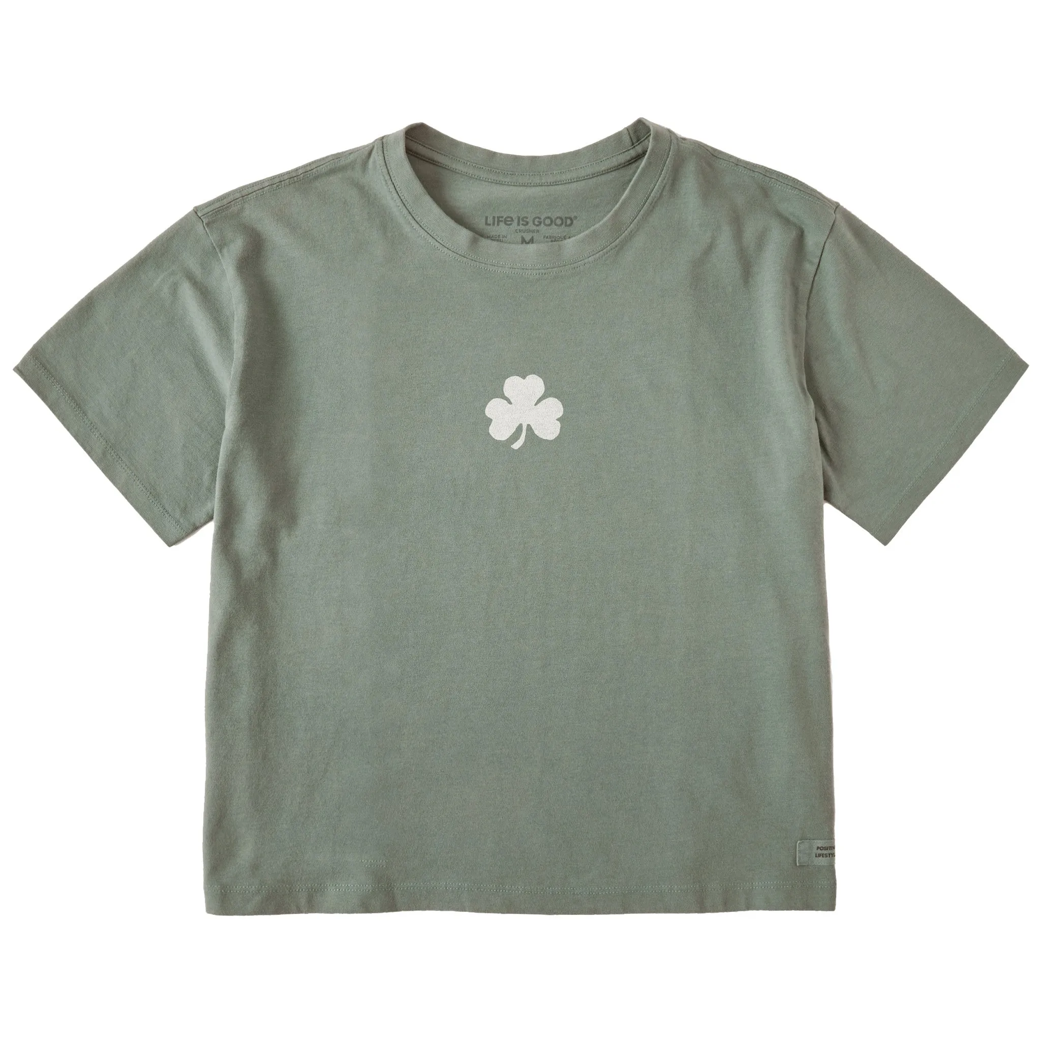 Women's Bert's Shamrock Short Sleeve Crusher Boxy Tee Life is Good