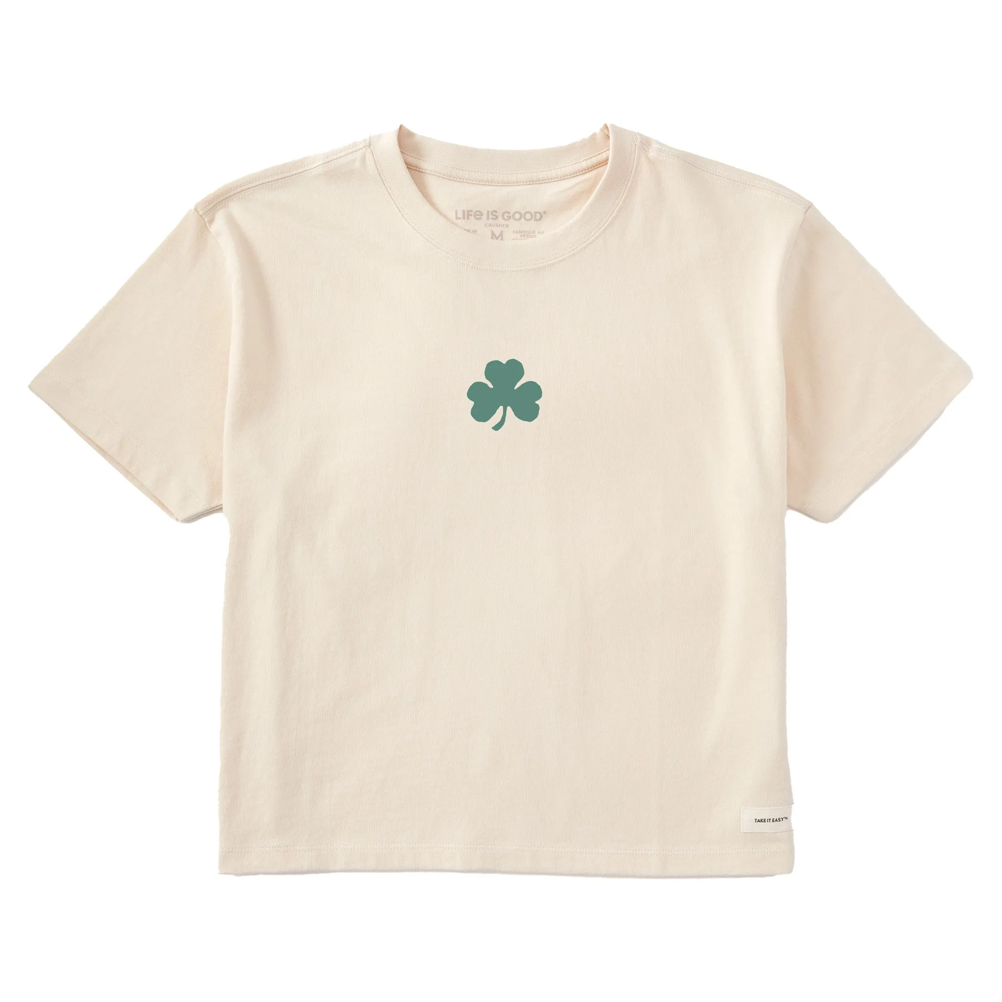 Women's Bert's Shamrock Short Sleeve Crusher Boxy Tee Life is Good
