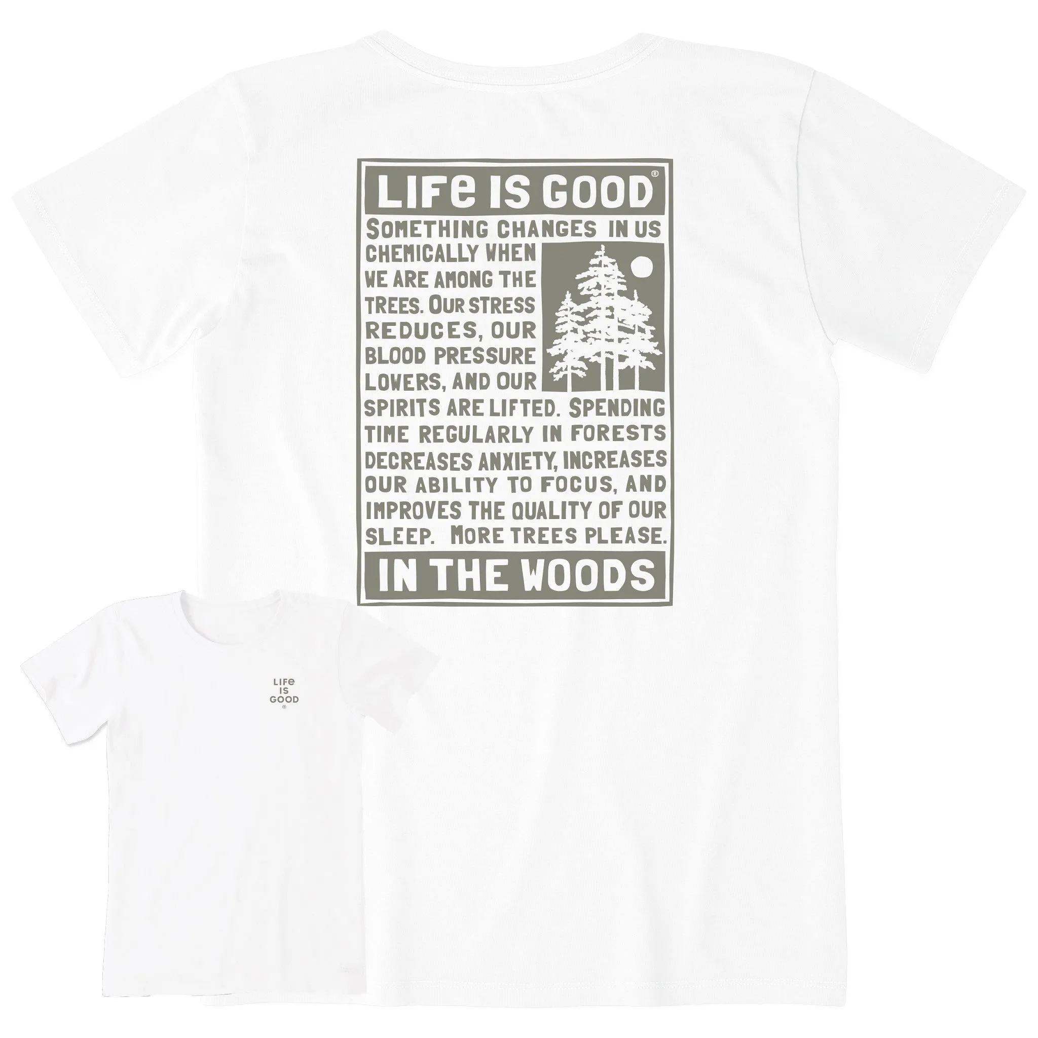 Women's Berts Tree Manifesto Short Sleeve Crusher Tee Life is Good