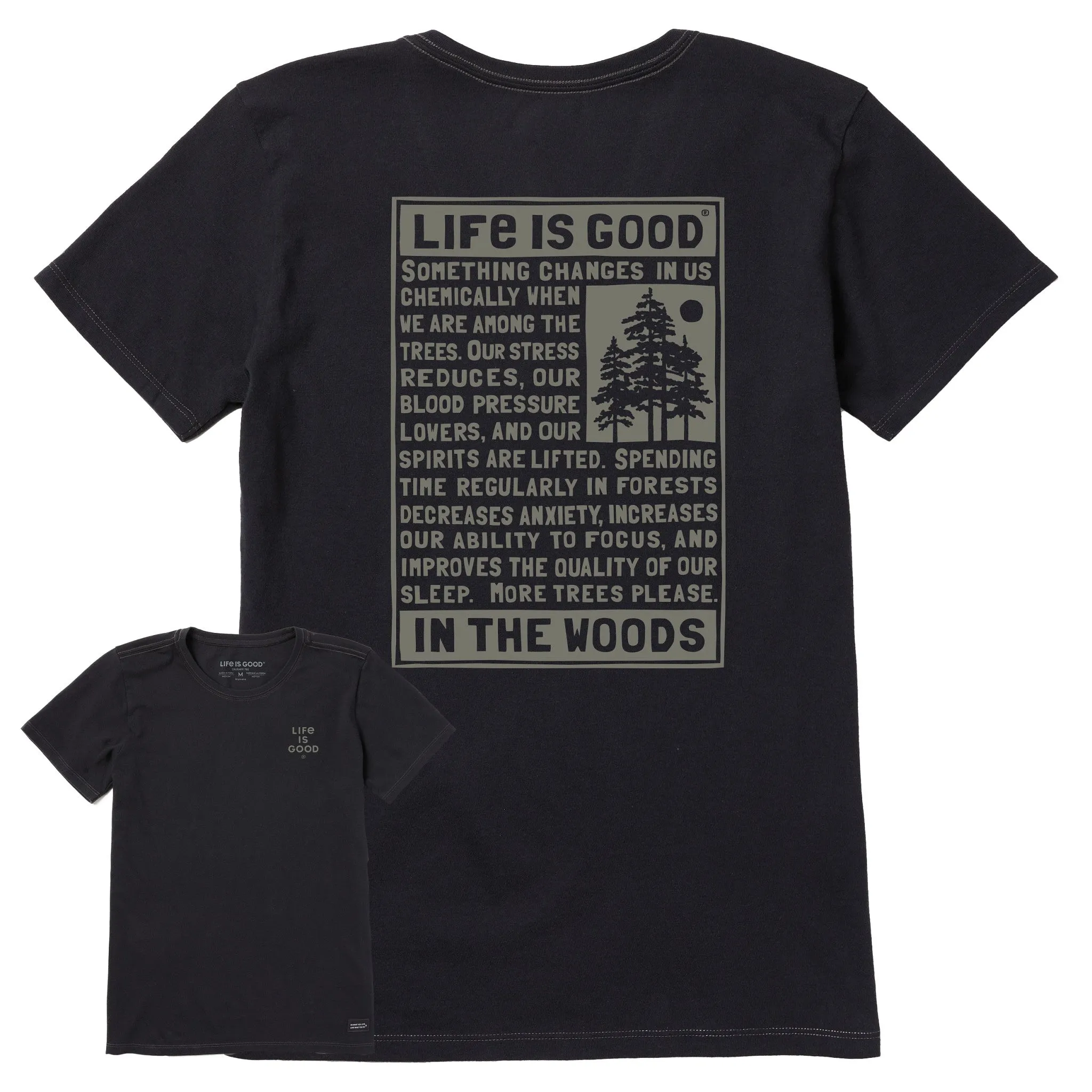 Women's Berts Tree Manifesto Short Sleeve Crusher Tee Life is Good