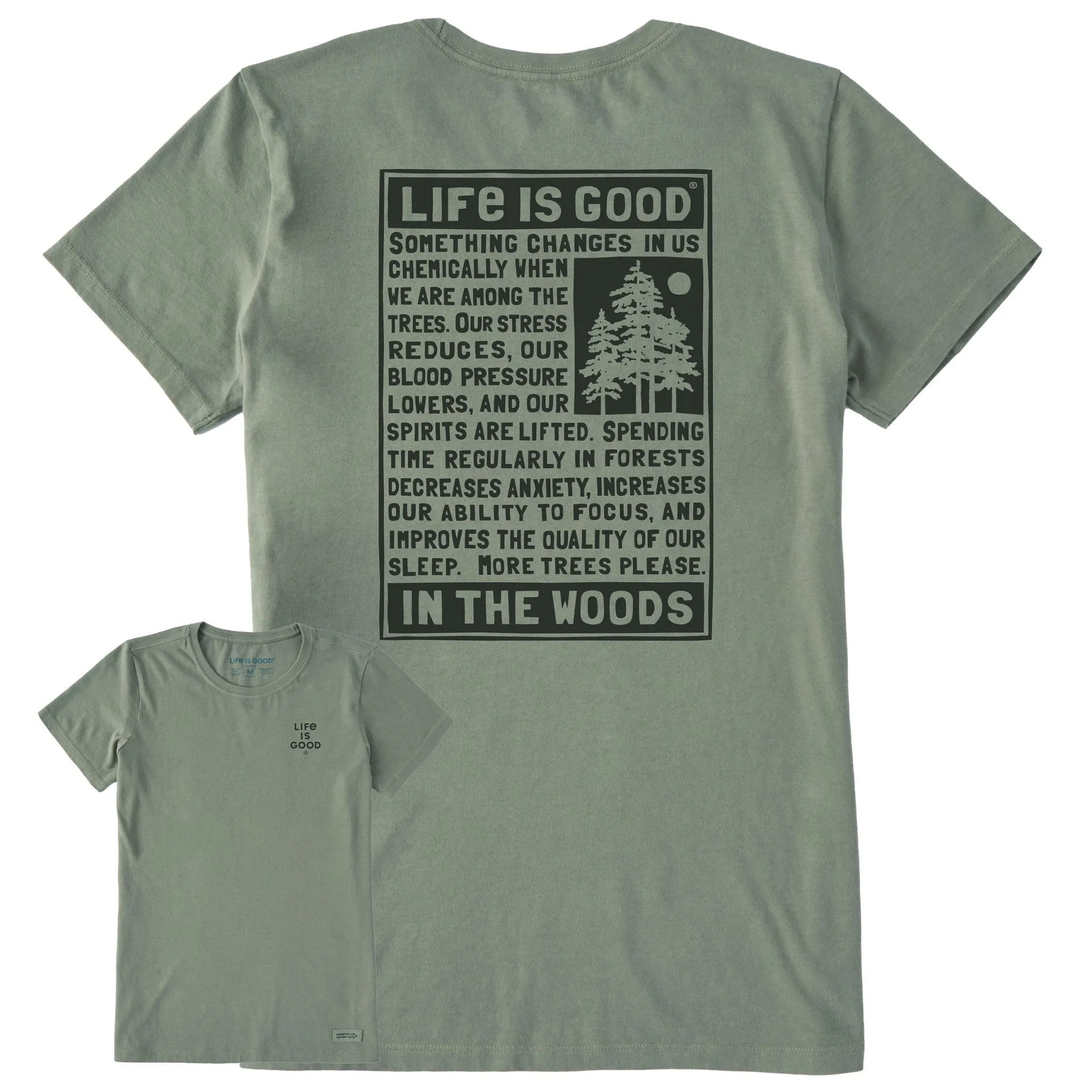 Women's Berts Tree Manifesto Short Sleeve Crusher Tee Life is Good