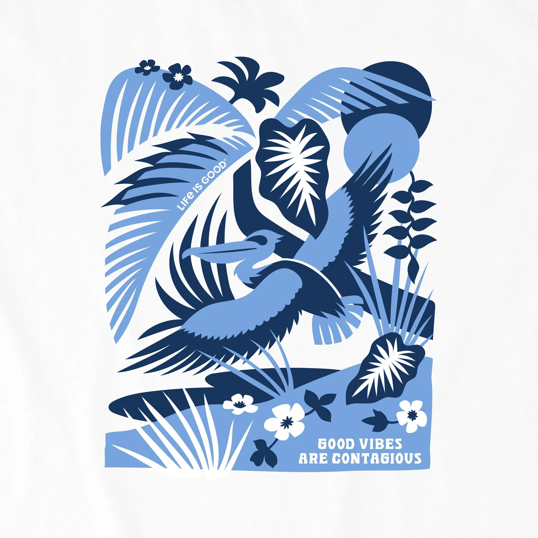 Women's Bert's Tropical Medley Short Sleeve Crusher Tee Life is Good