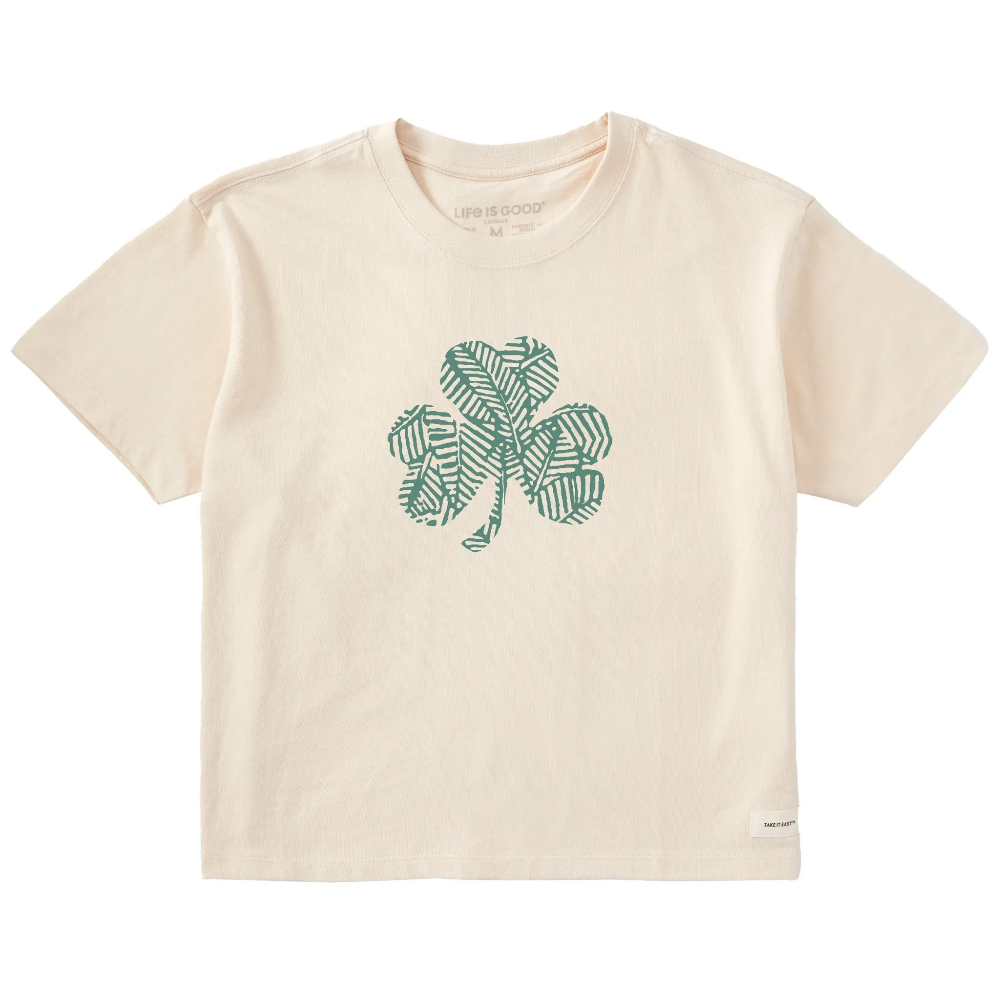Women's Bert's Tropical Shamrock Short Sleeve Crusher Boxy Tee Life is Good