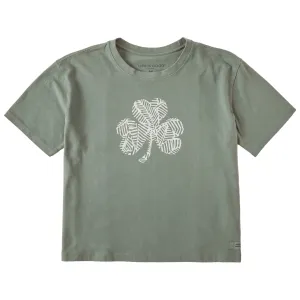 Women's Bert's Tropical Shamrock Short Sleeve Crusher Boxy Tee Life is Good