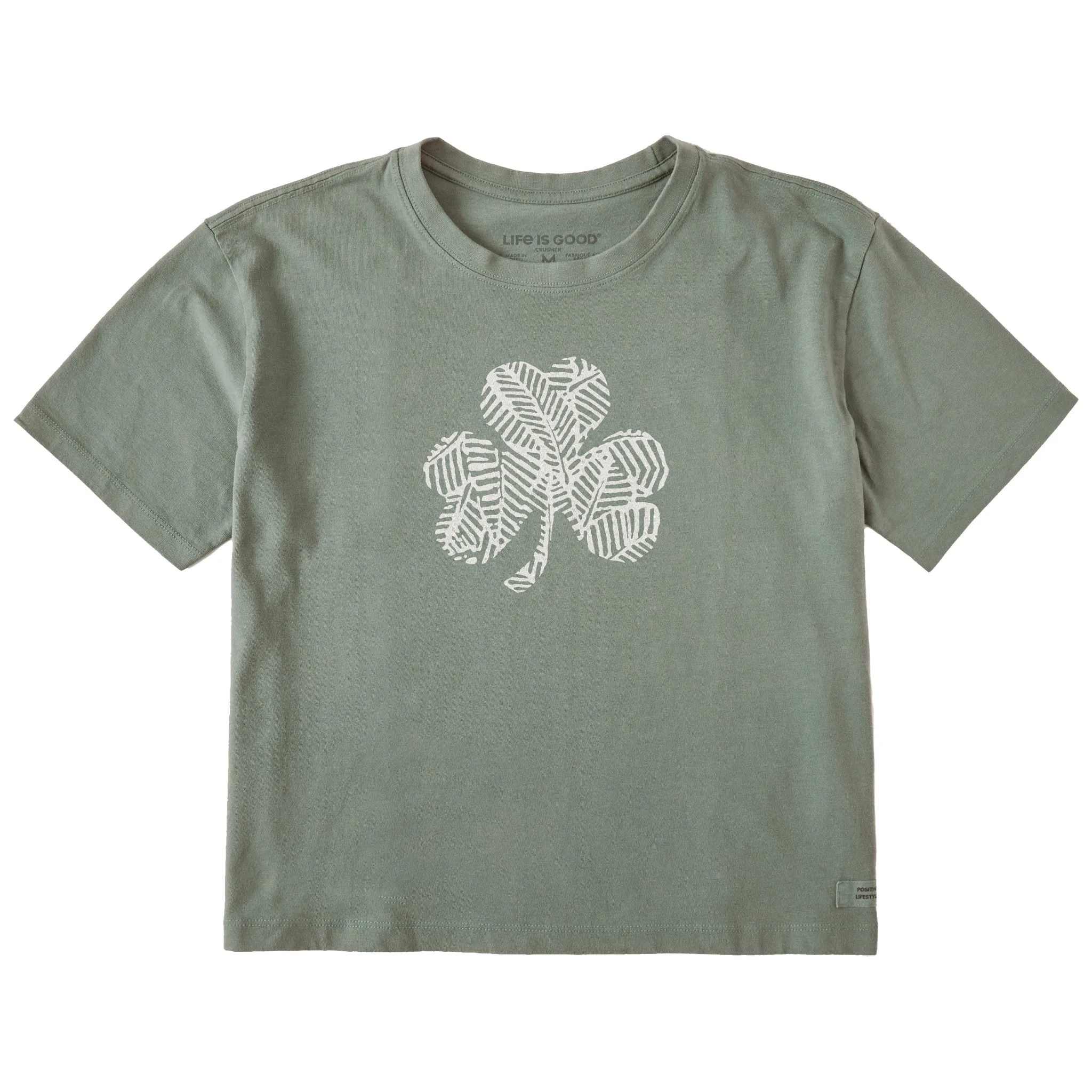 Women's Bert's Tropical Shamrock Short Sleeve Crusher Boxy Tee Life is Good