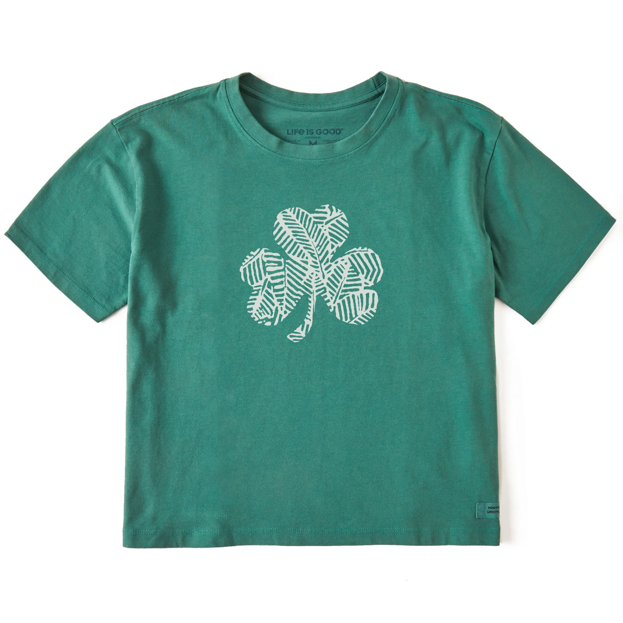 Women's Bert's Tropical Shamrock Short Sleeve Crusher Boxy Tee Life is Good