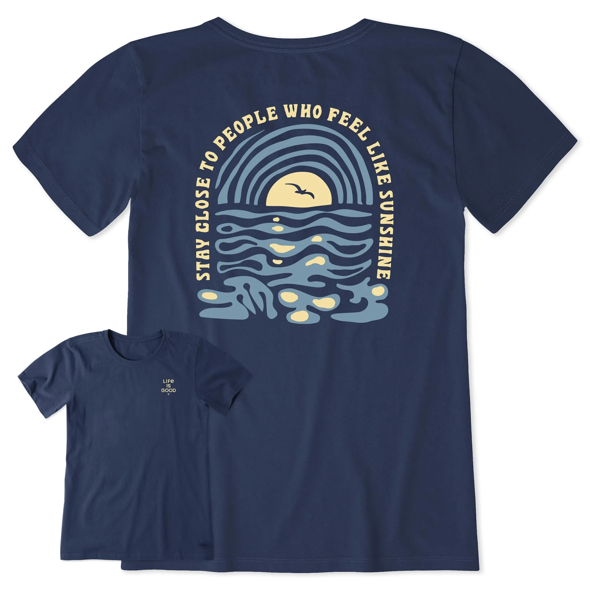 Women's Bert's Waterscape Medley Short Sleeve Crusher Tee Life is Good