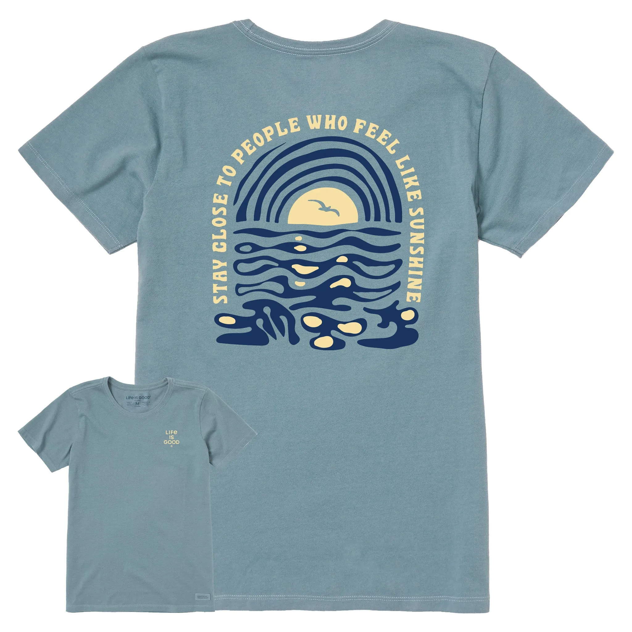 Women's Bert's Waterscape Medley Short Sleeve Crusher Tee Life is Good