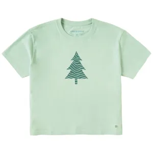 Women's Bert's Wavy Evergreen Short Sleeve Crusher Boxy Tee Life is Good
