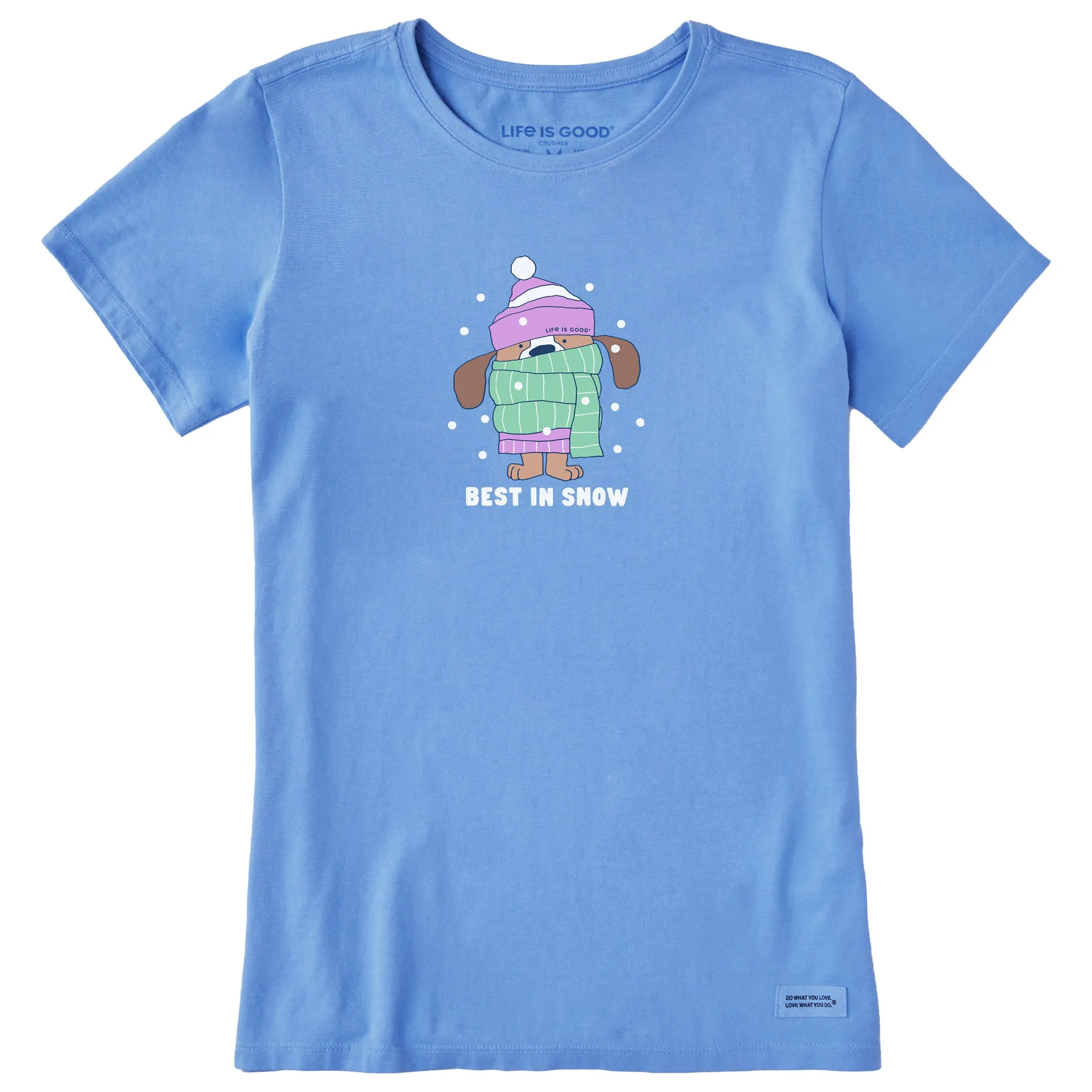 Women's Best in Snow Dog Short Sleeve Crusher Tee Life is Good