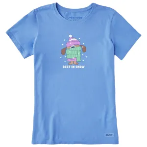 Women's Best in Snow Dog Short Sleeve Crusher Tee Life is Good