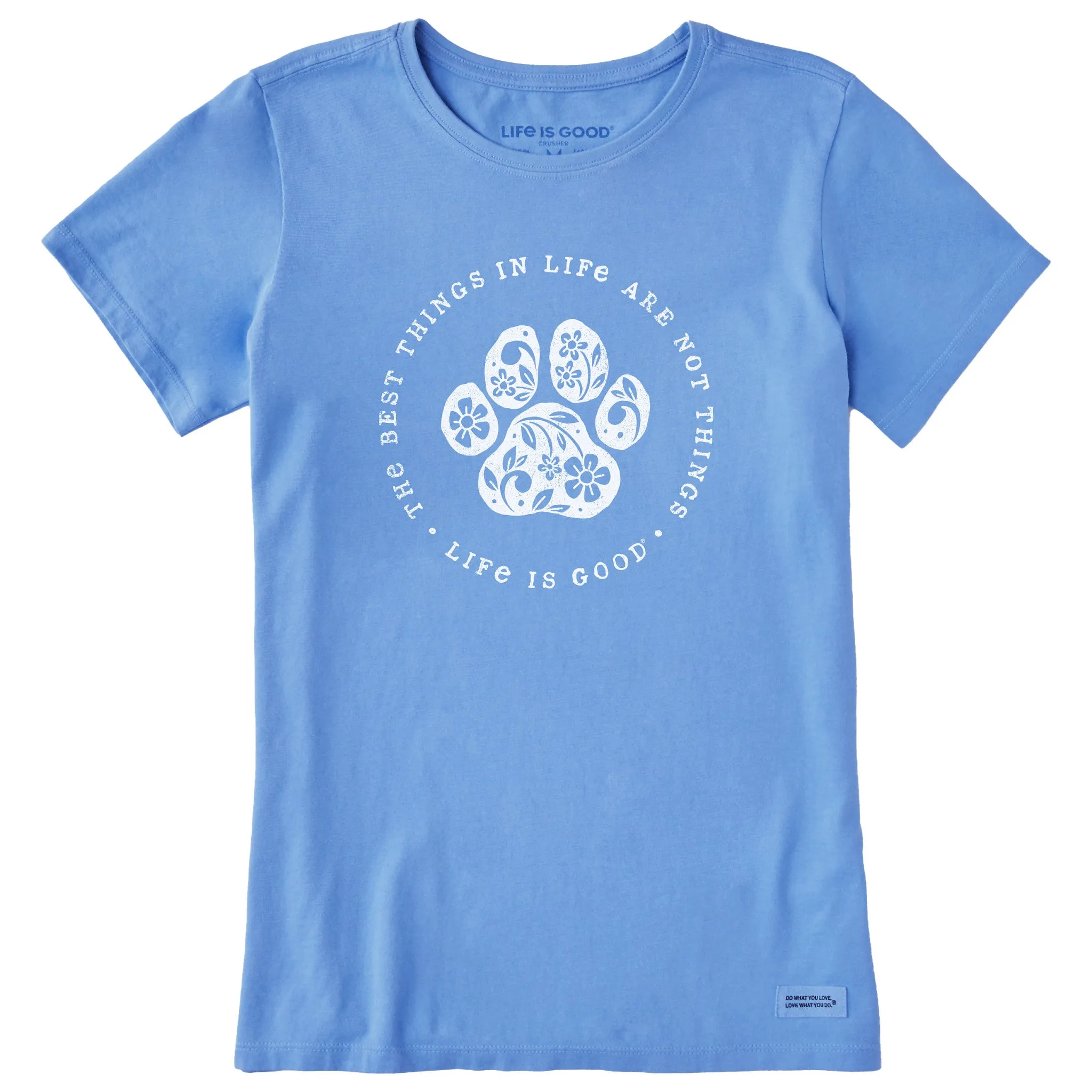 Women's Best Things Floral Paw Short Sleeve Tee Life is Good