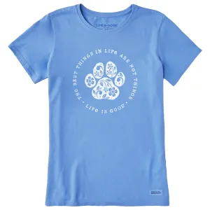 Women's Best Things Floral Paw Short Sleeve Tee Life is Good