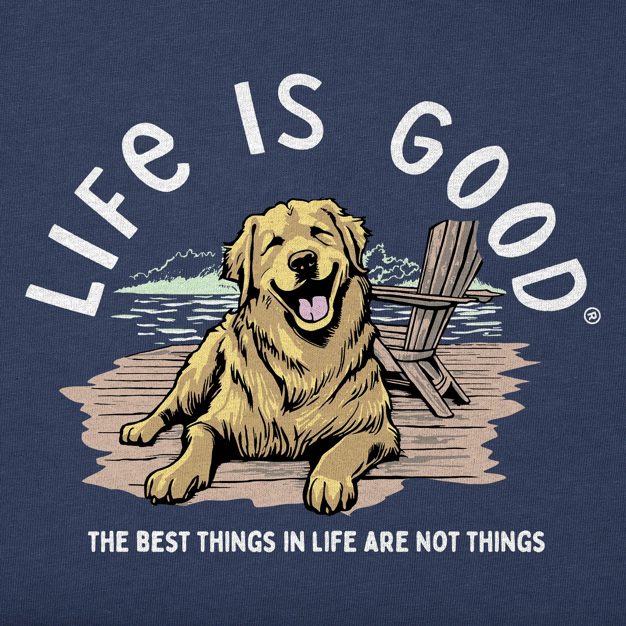 Women's Best Things Golden Dock Short Sleeve Crusher Tee Life is Good