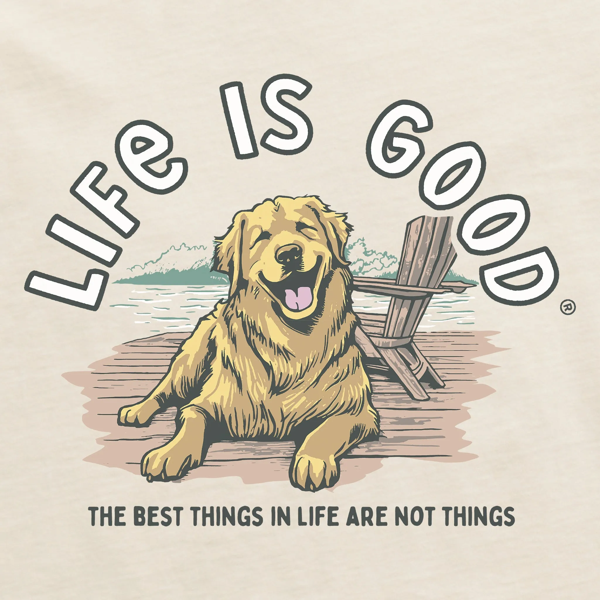 Women's Best Things Golden Dock Short Sleeve Crusher Tee Life is Good