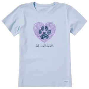Women's Best Things Paw Heart Short Sleeve Crusher Tee Life is Good