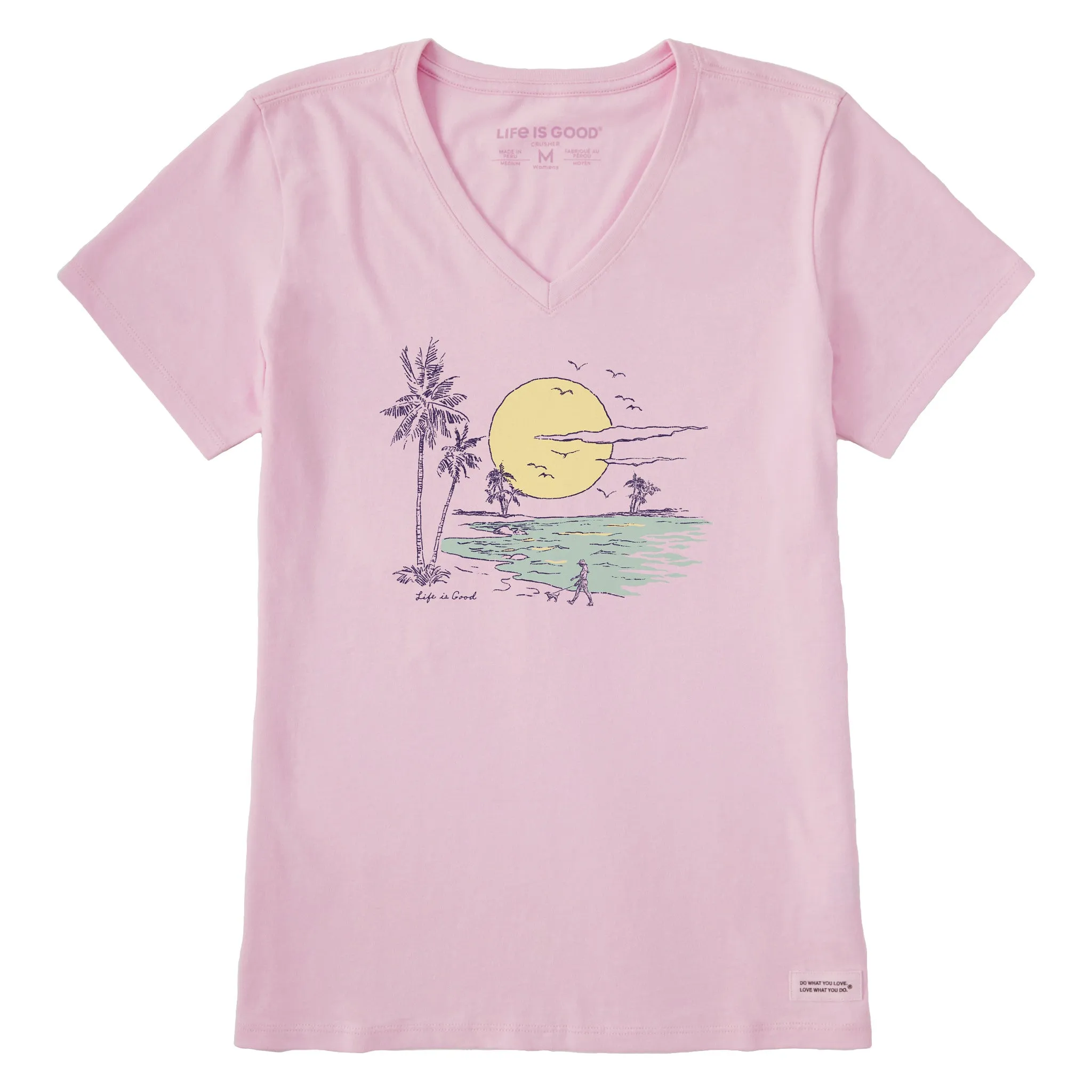 Women's Besties Walk Short Sleeve Crusher Vee Life is Good