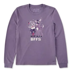 Women's BFFS Rudolph and Hermey Long Sleeve Crusher Tee Life is Good