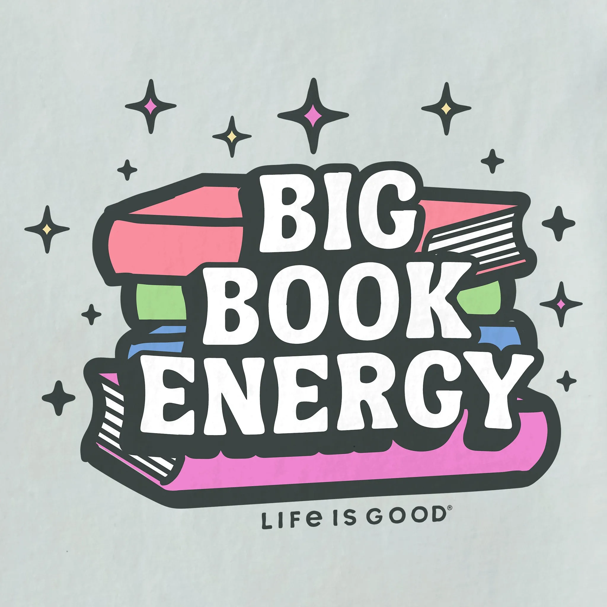 Women's Big Book Energy Short Sleeve Tee Life is Good