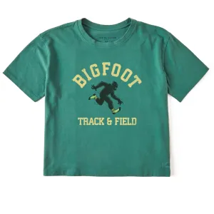 Women's Big Foot Track & Field Short Sleeve Crusher Boxy Tee Life is Good