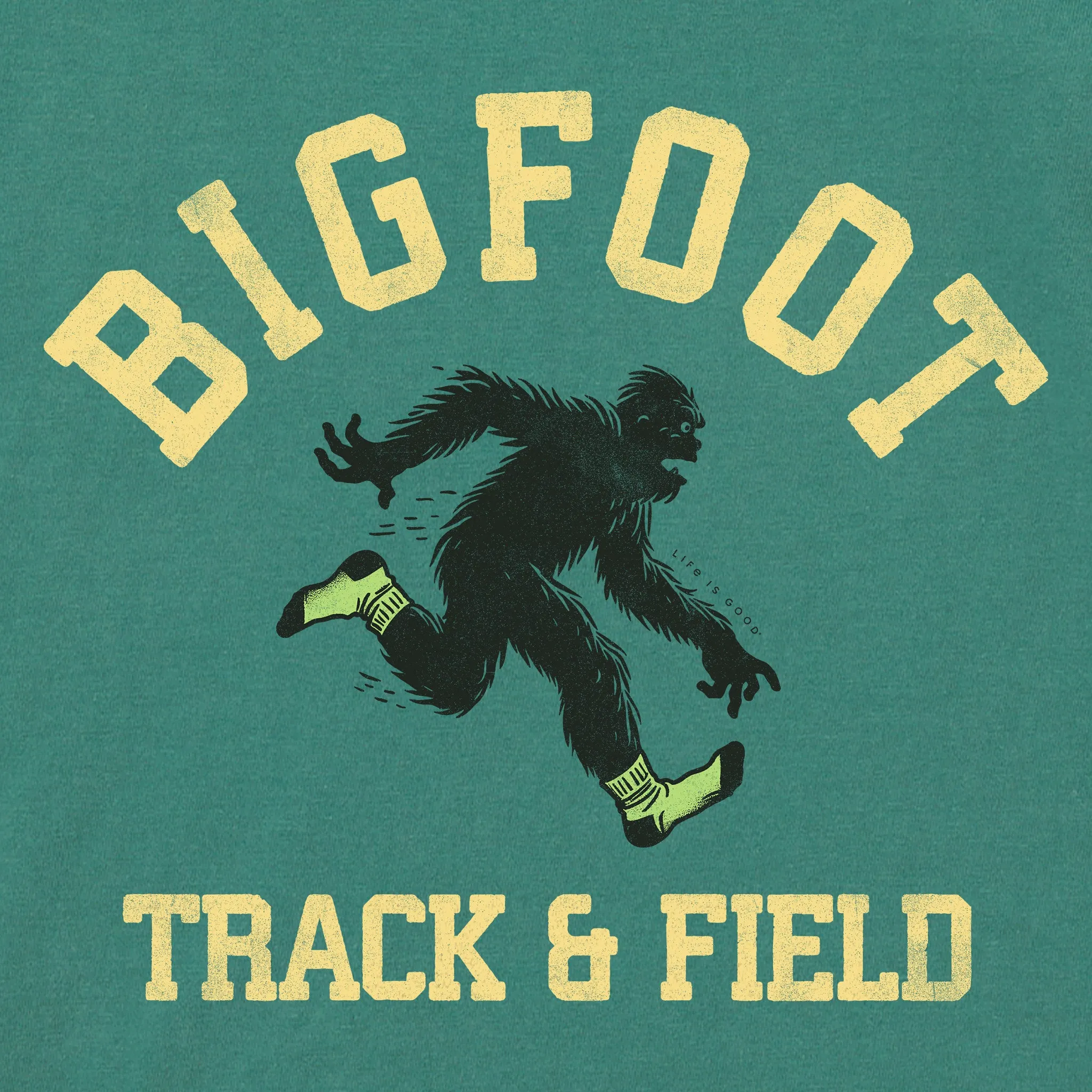 Women's Big Foot Track & Field Short Sleeve Crusher Boxy Tee Life is Good