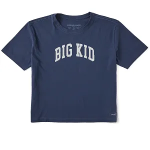 Women's Big Kid Athletic Arch Short Sleeve Crusher Boxy Tee Life is Good