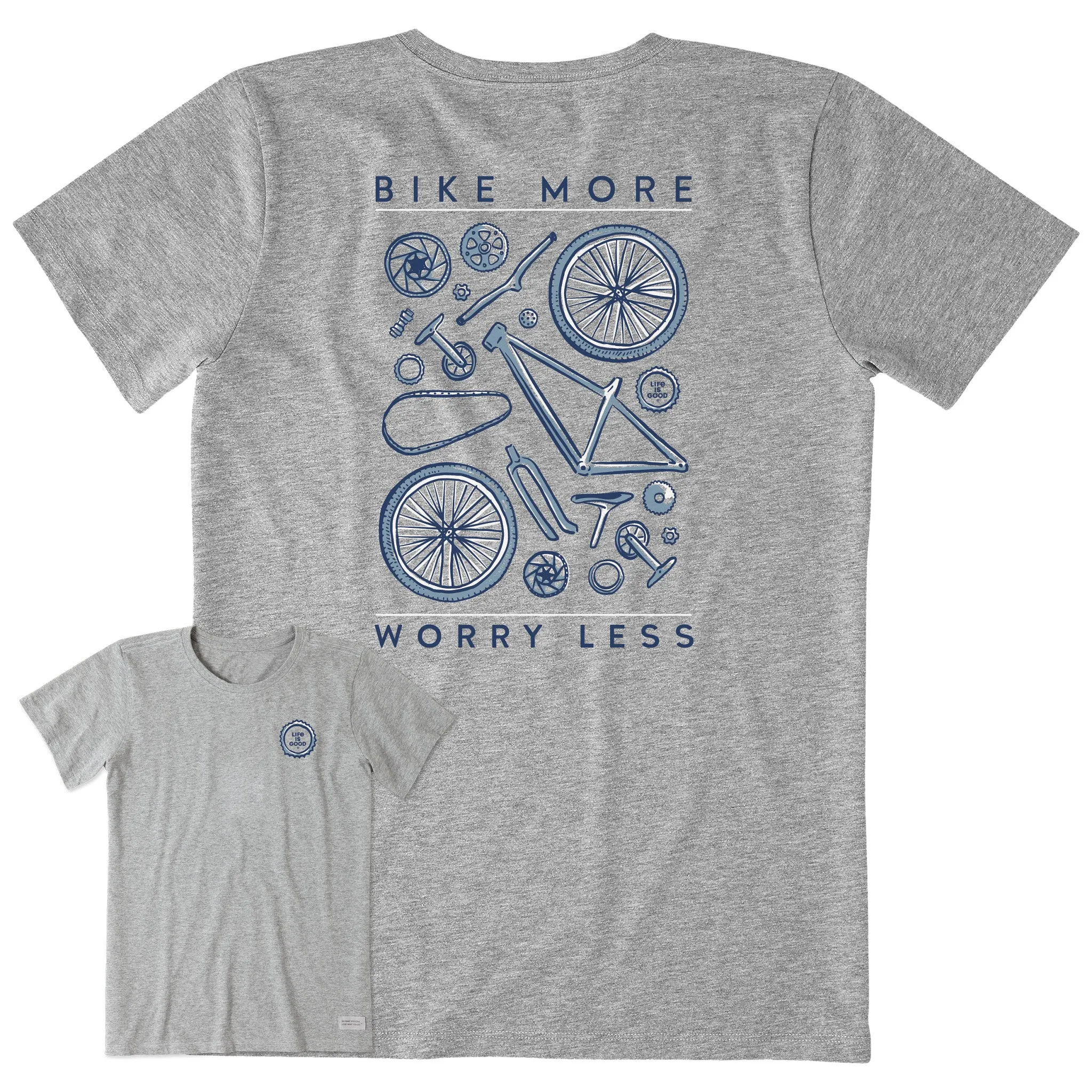 Women's Bike More Worry Less Short Sleeve Tee Life is Good