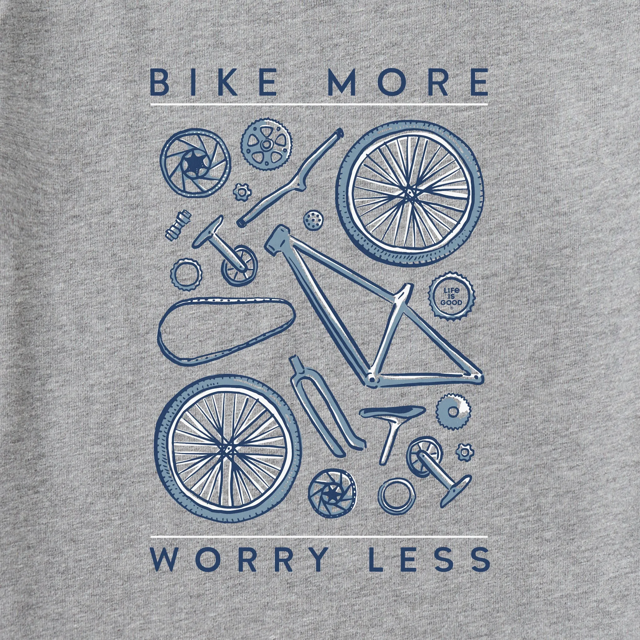 Women's Bike More Worry Less Short Sleeve Tee Life is Good