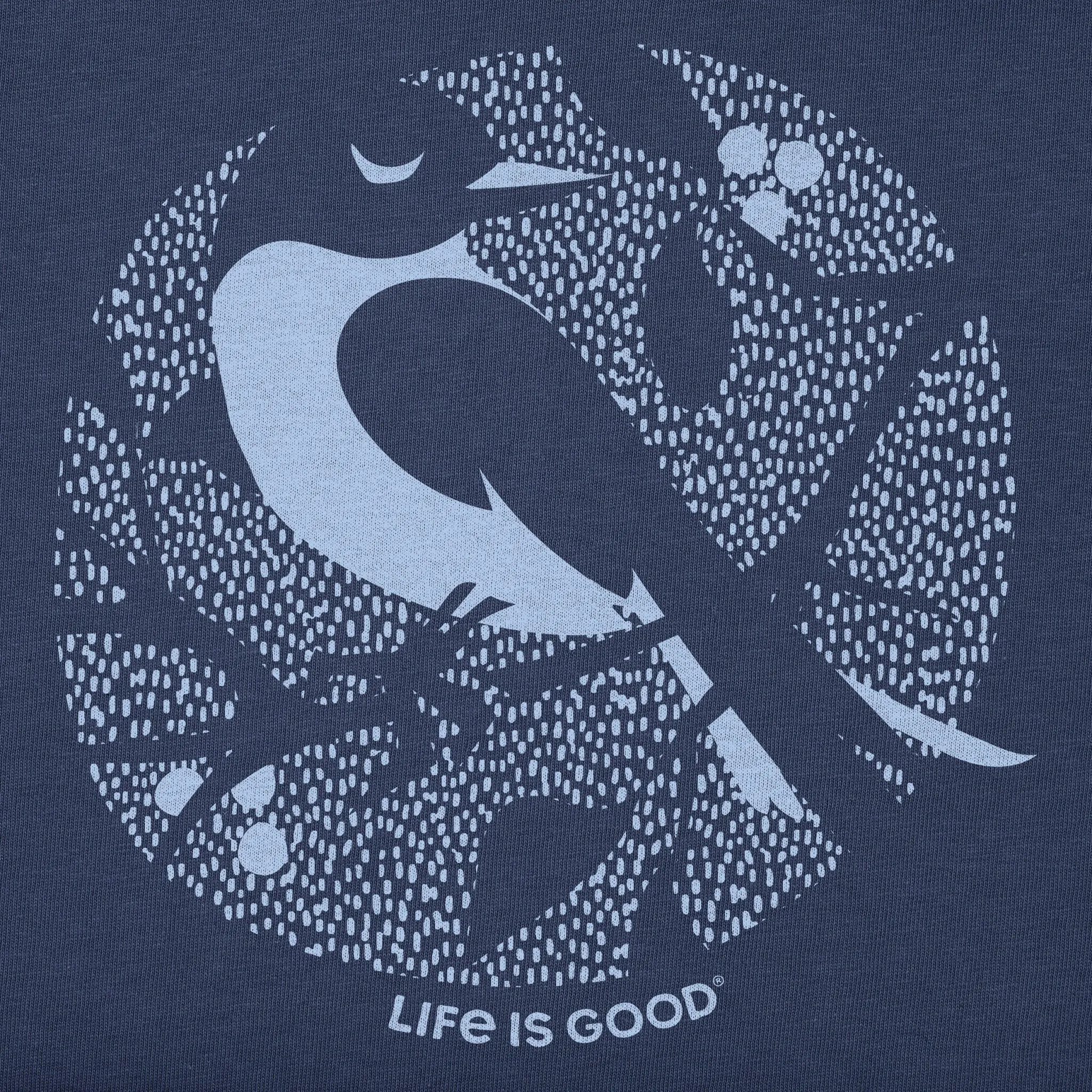 Women's Bird in the Branches Short Sleeve Crusher Vee Life is Good