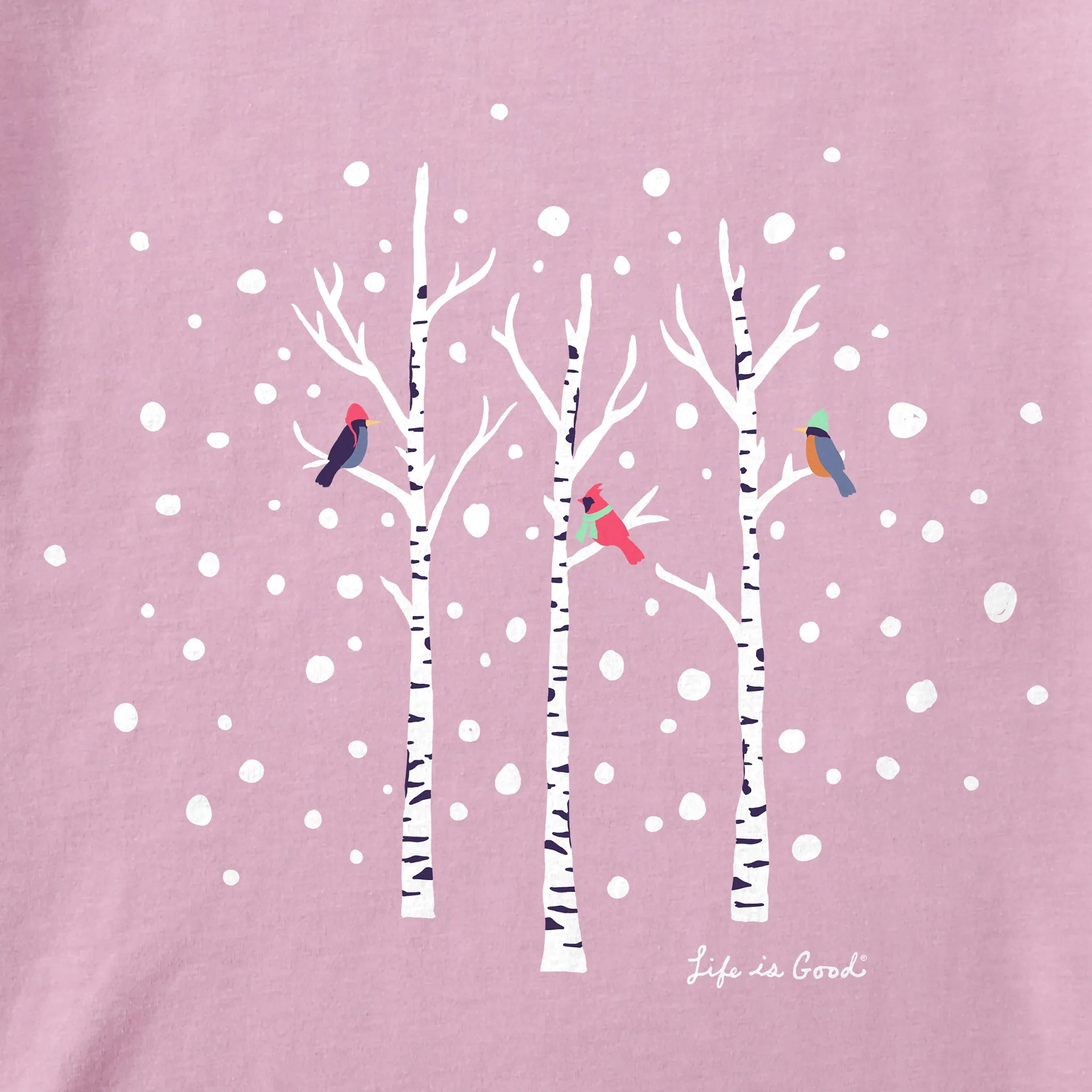 Women's Birds on Birch Short Sleeve Crusher Tee Life is Good