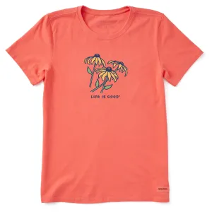 Women's Black Eyed Susans Short Sleeve Crusher Tee Life is Good