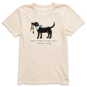 Women's Black Lab Fill Your Heart Short Sleeve Crusher Tee Life is Good